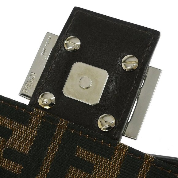 Fendi Brown Canvas Zucca Baguette Handbag 2119.26524.008 145610 - Picture 9 of 10